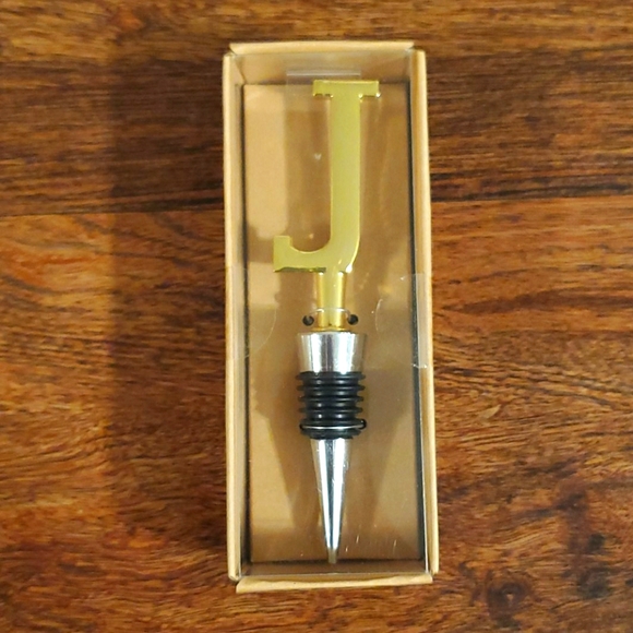 Bottle Stopper Initial J - Picture 1 of 2